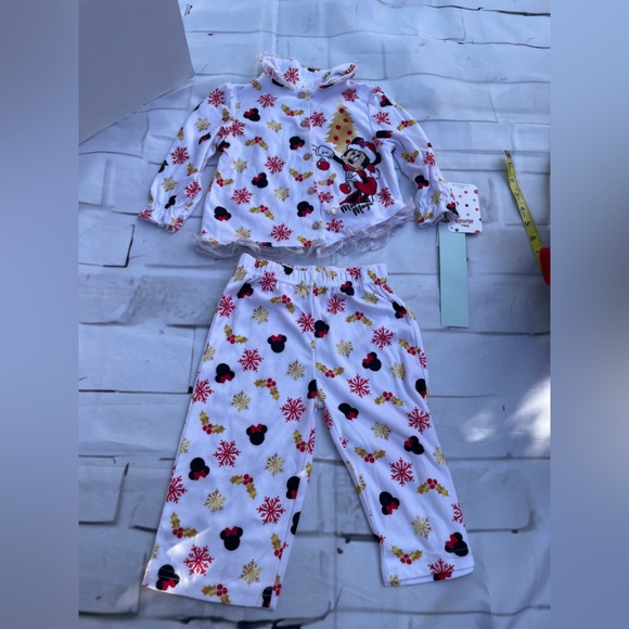 Disney Mickey Mouse Snowflake Pajama Set - Red, Yellow, Black - Picture 2 of 4
